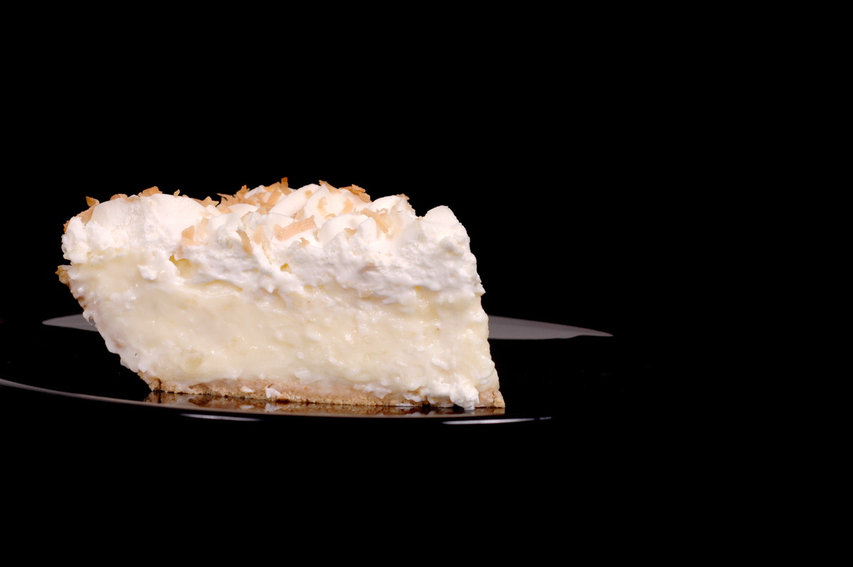 Low Carb, No Sugar Added, Coconut Cream Pie