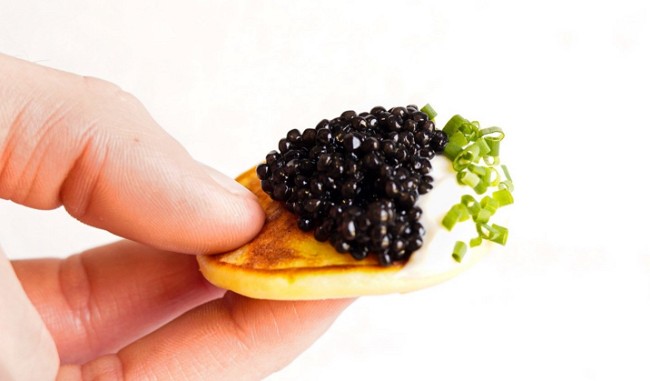 Image of Potato Blinis and Caviar Flight