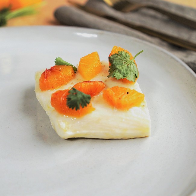 Image of Olive Oil Poached Halibut with Hollandaise 