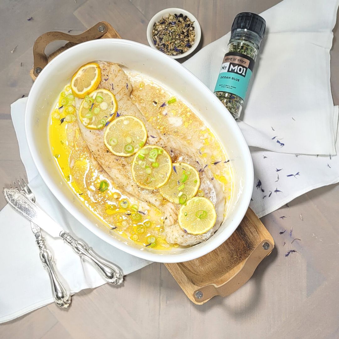 Kabeljau OCEAN BLUE mit Zitrone & Sojamarinade, aromatisch & fein