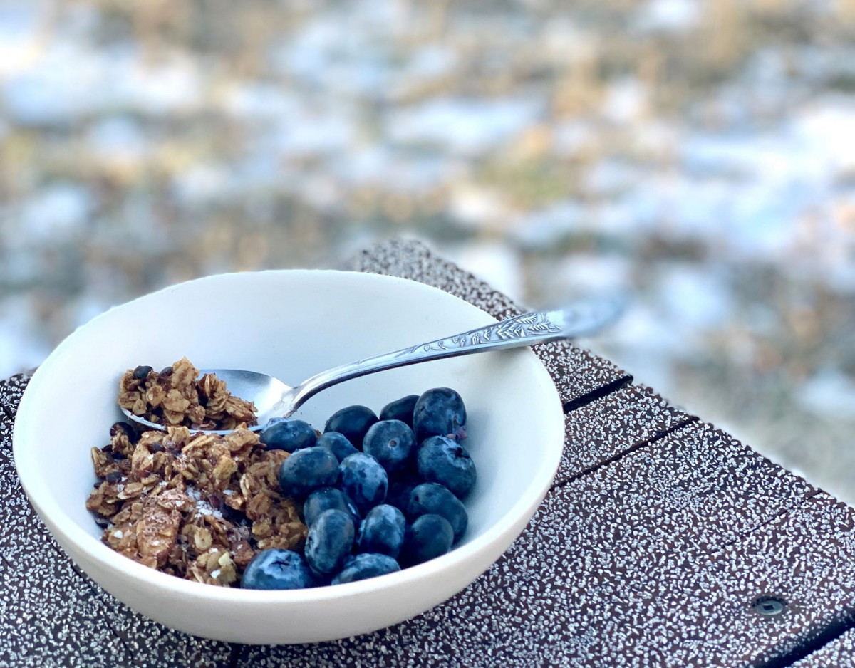 Dark Chocolate Granola with Cacao Nibs