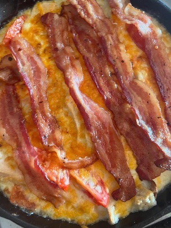 Image of Maple Candied Bacon —  On A Hot Brown Sandwich!