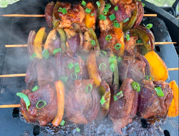 Grilled Steak & Chicken Kabobs