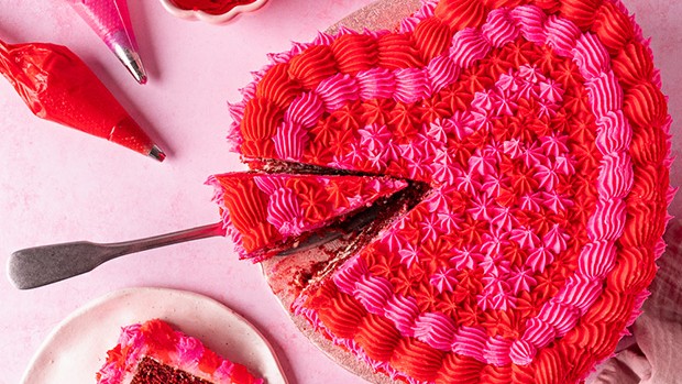Image of Red Velvet Heart Cake