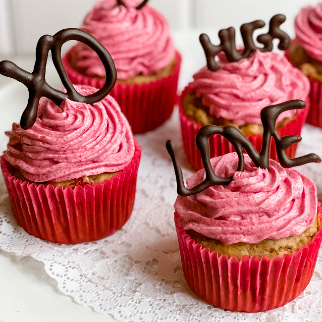 Image of Gluten-Free Strawberry Valentine's Day Cupcakes