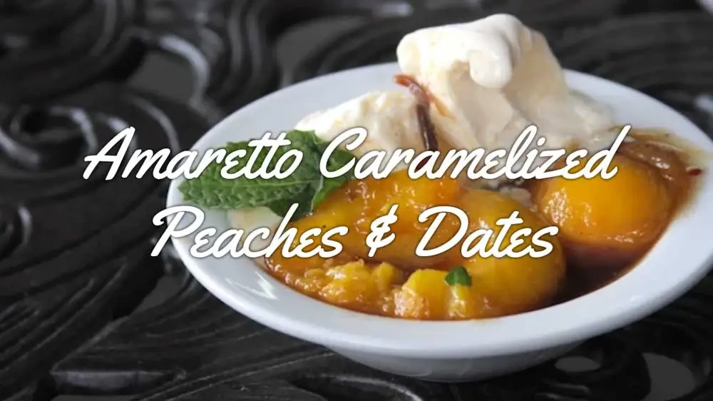 Image of Amaretto Caramelized Peaches & Dates