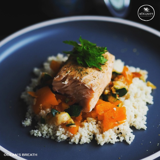 Image of Lachs Couscous Gemüse