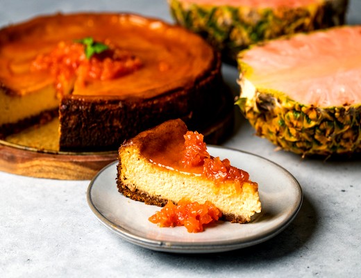 Image of Pinkglow® Pineapple Cheesecake with Coconut Clean Snax® Graham Cracker Crust