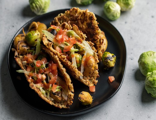 Image of Smashed DYPs® and Griddled Brussels Sprouts Parmesan Tacos