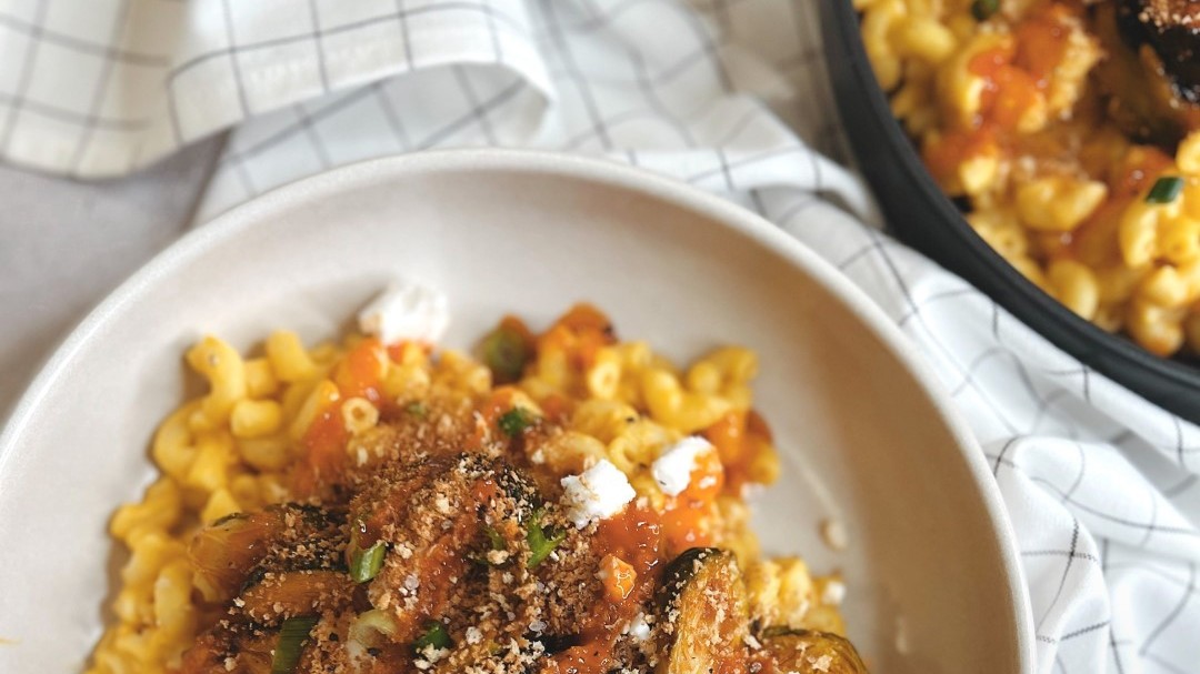 Image of Mac & Cheese butternut + choux de Bruxelles Buffalo