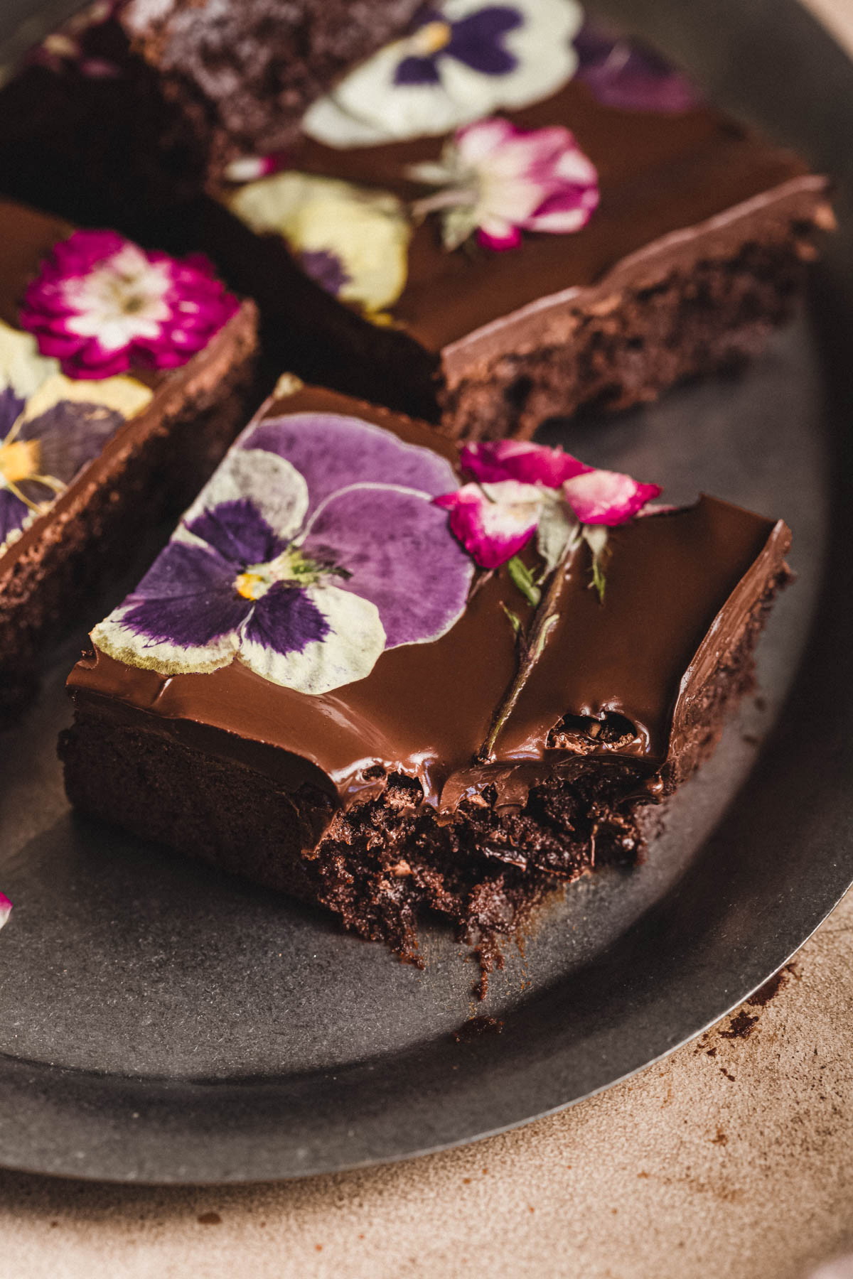 Fudge brownie floral