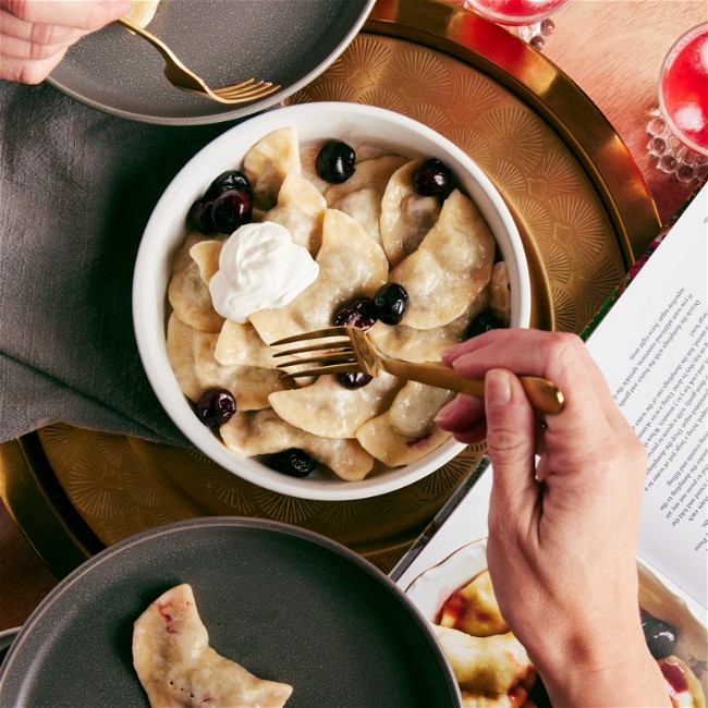 Image of Varenyky/ Ukrainian Dark Cherry Dumplings