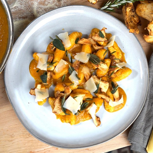 Image of Cavatelli Pasta with Wild Mushrooms and Butternut Squash