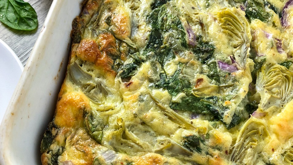 Healthy Spinach &amp; Artichoke Egg Casserole-image