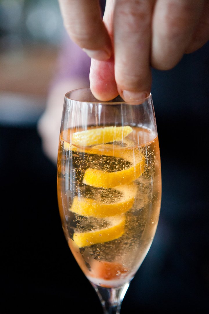 Image of Serve with a Champagne Cocktail. Enjoy!