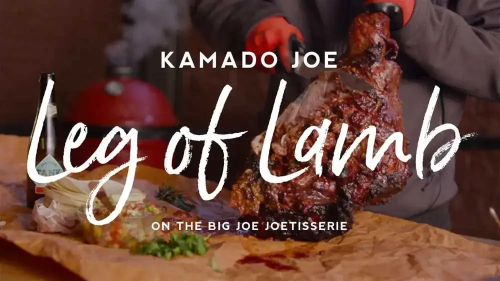 Image of Leg of Lamb on the Kamado Joe Joetisserie