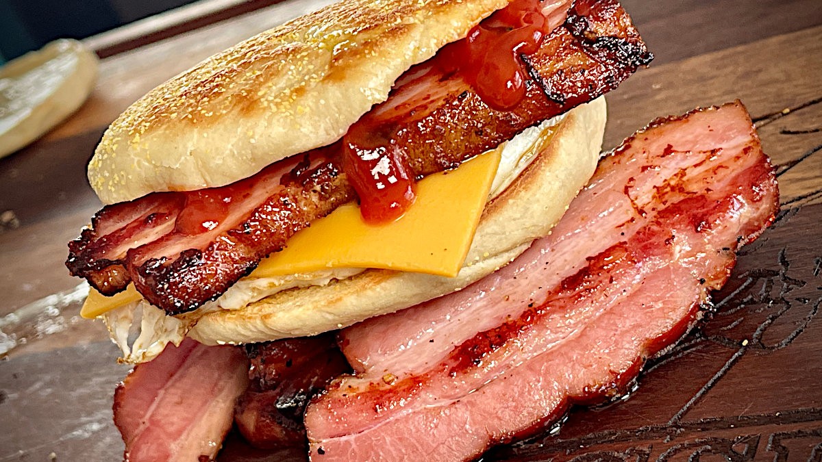 McDonald's bacon and egg McMuffin made from scratch