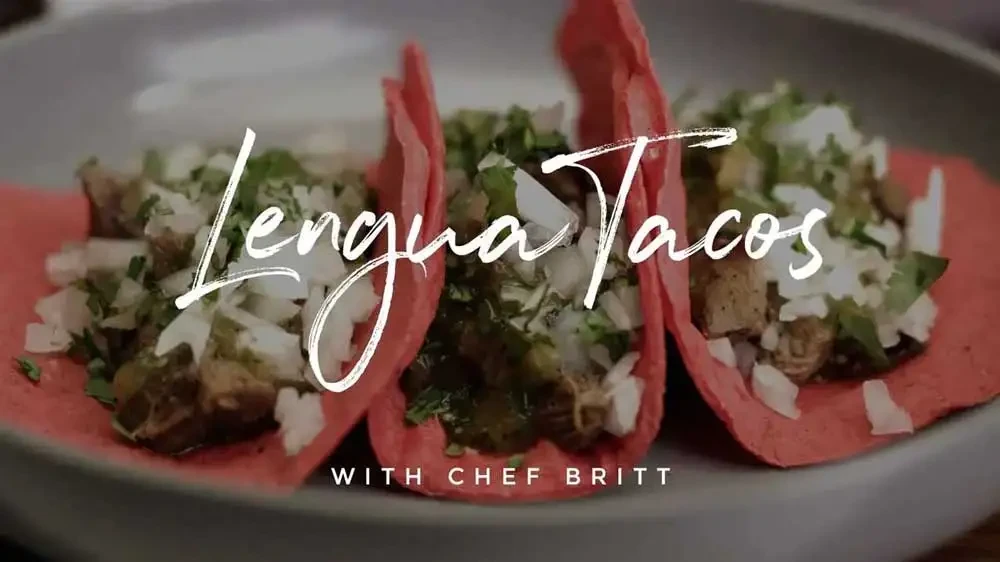 Image of Instant Pot Lengua Tacos with Salsa Verde