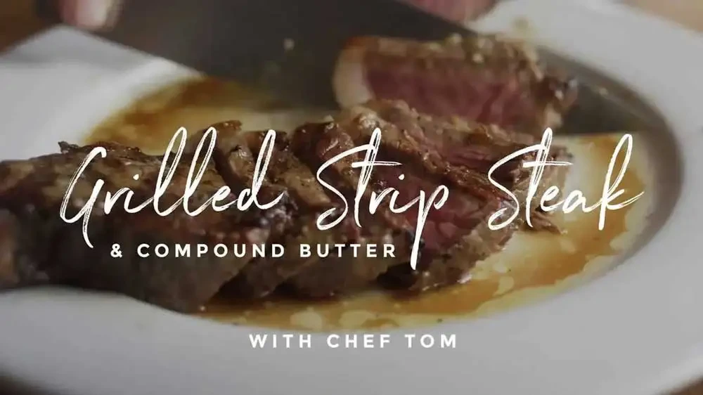 Image of Grilled Strip Steak with Compound Butter
