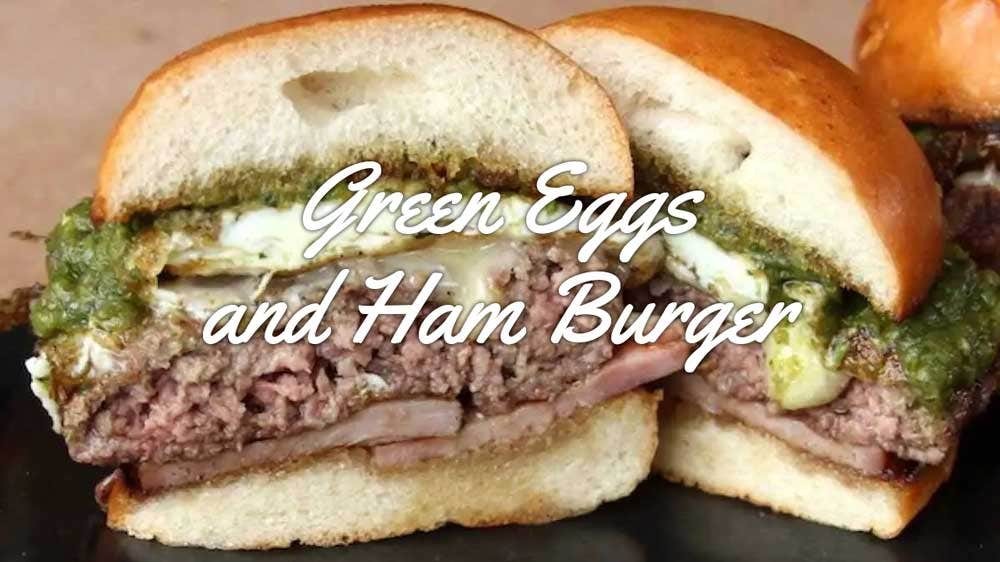 Image of Green Eggs and Ham Burger