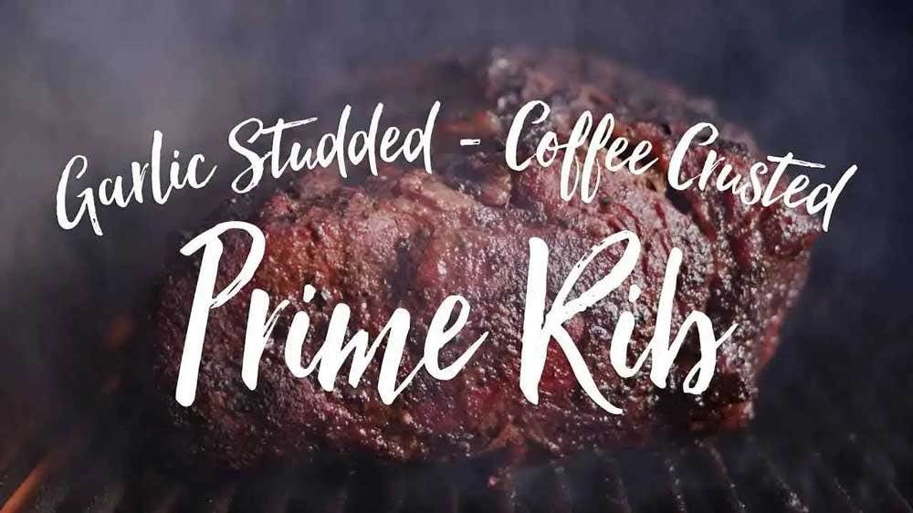 Image of Garlic Studded, Coffee Crusted Prime Rib