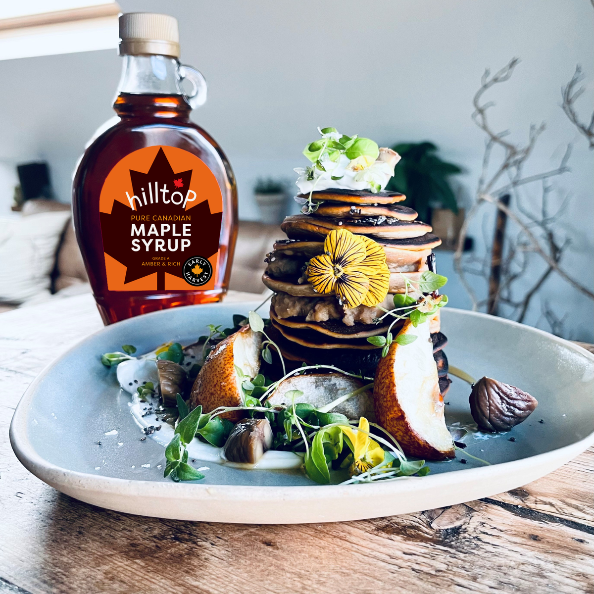 Chestnut & Maple Syrup Pancakes