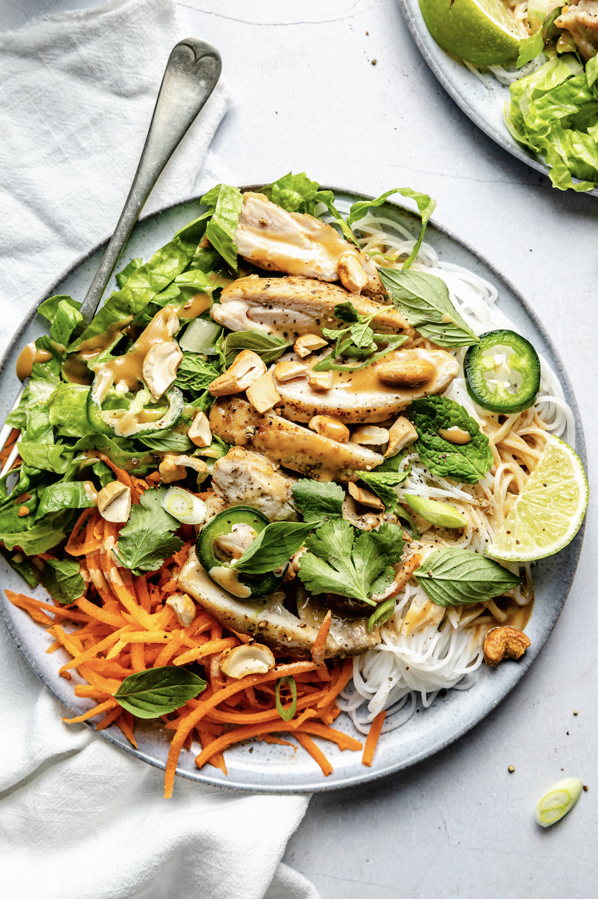 Image of Spring Roll-Inspired Chicken Bowls
