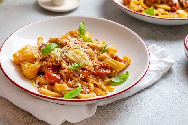 Image of Crab and Cherry Tomato Fettuccine