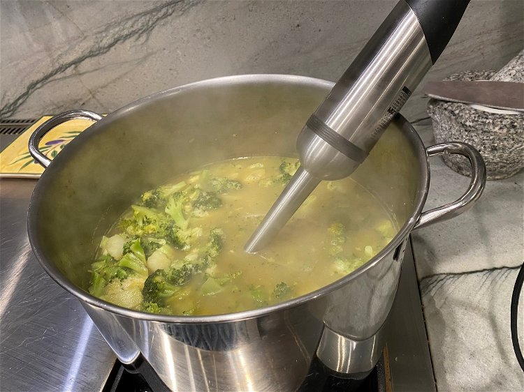 Image of Remove pot from heat and puree using an immersion blender...