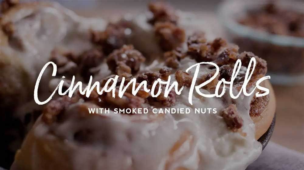 Image of Cinnamon Rolls with Smoked Candied Nuts