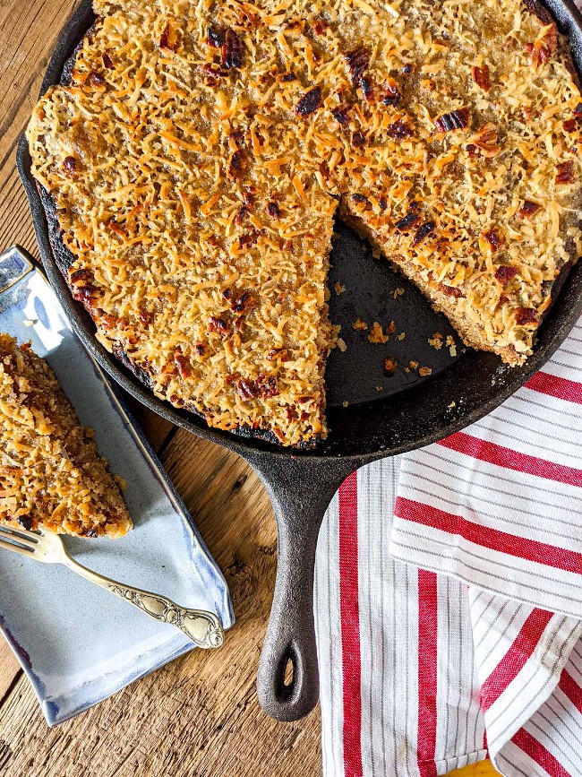 Image of Buttermilk Banana Skillet Cake with Broiled Rum Topping