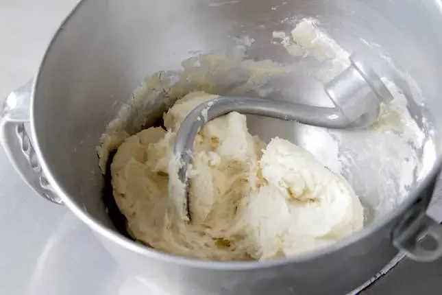 Image of In a bowl with a stand mixer and dough hook,...