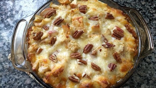Image of Maple, Apple, and Cheddar Bread Pudding