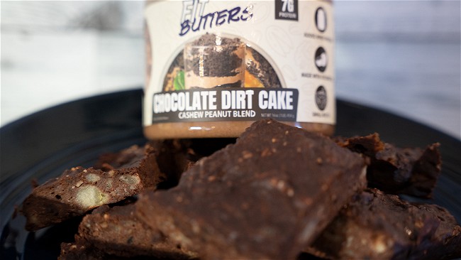 Image of Flourless FIt Butters Chocolate Dirt Cake Brownies