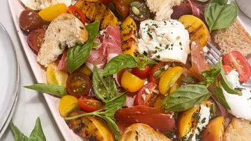 Image of Grilled Peach & Burrata Salad