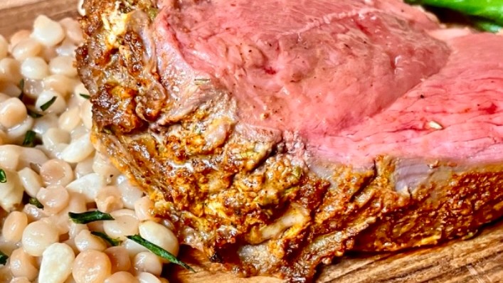 Image of Spiced Leg of Lamb with Nutty Israeli Couscous