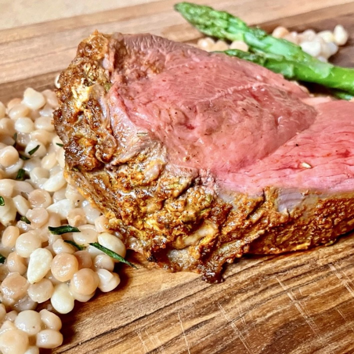 Spiced Leg of Lamb with Nutty Israeli Couscous