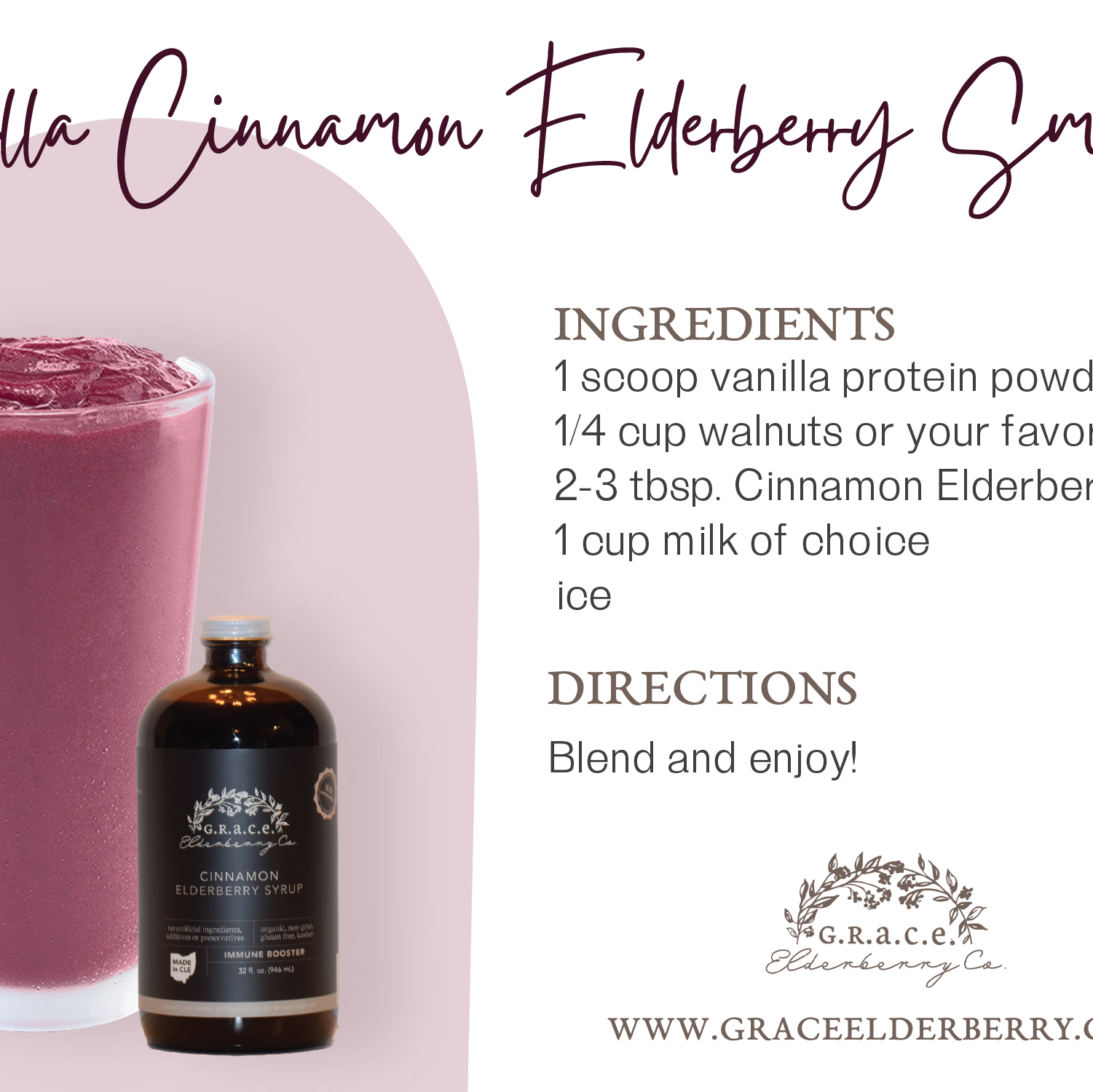 Elderberry Protein Smoothie Mix