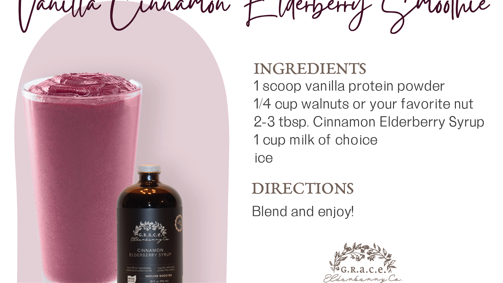 Image of Vanilla Cinnamon Elderberry Smoothie