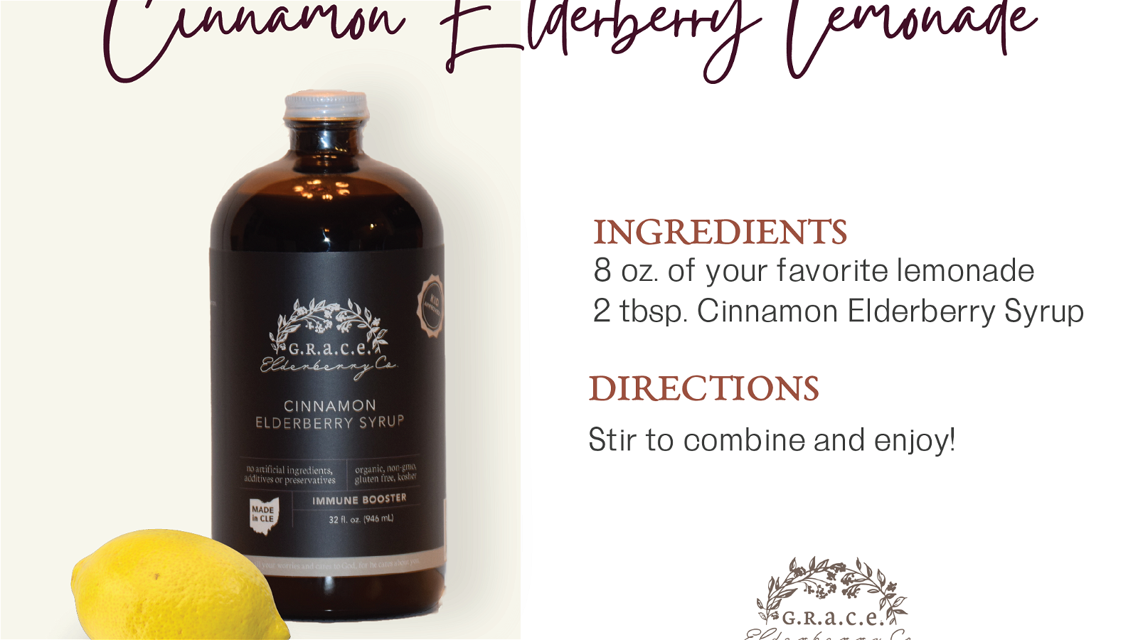 Image of Cinnamon Elderberry Lemonade