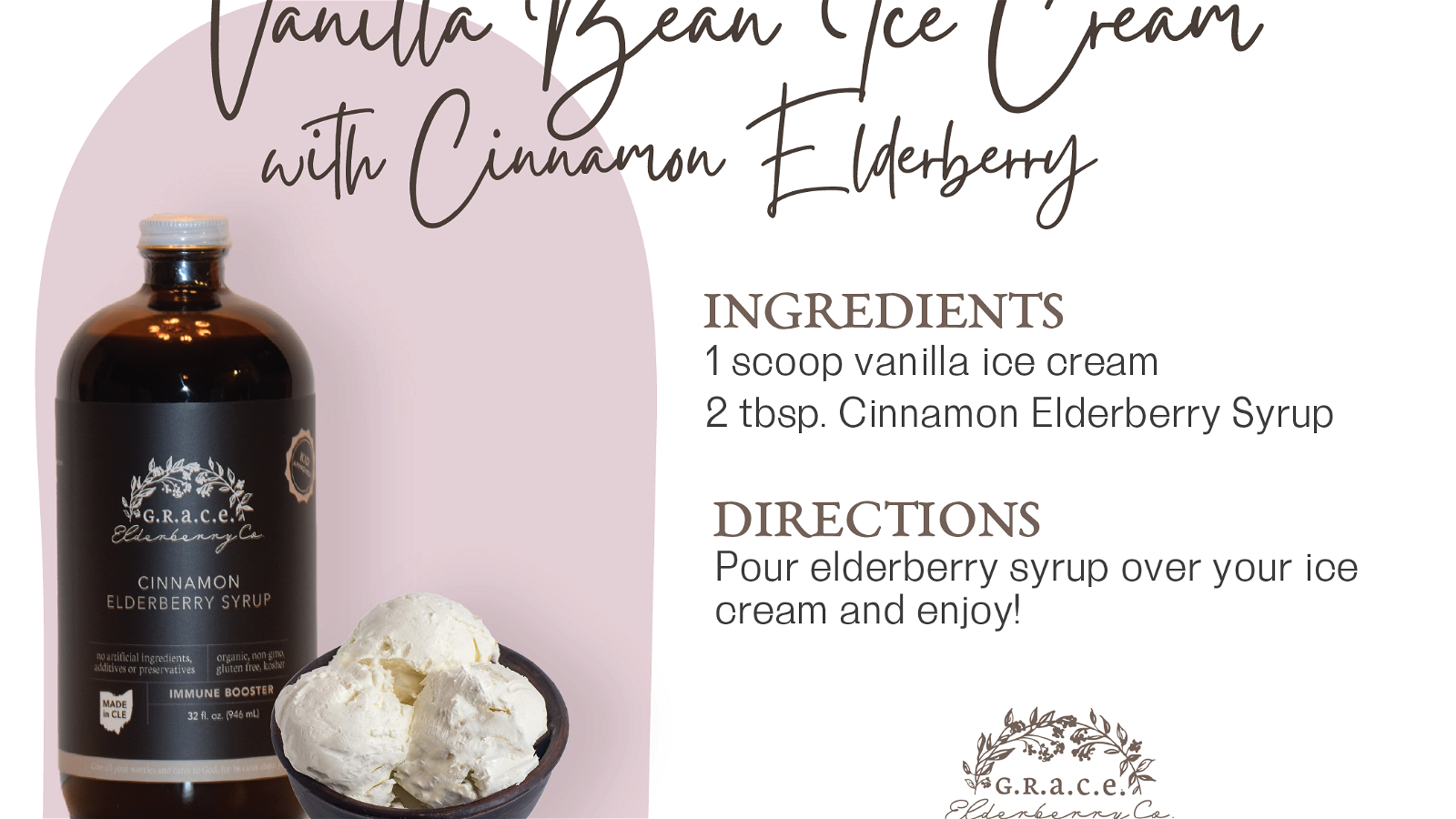 Image of Vanilla Bean Ice Cream with Cinnamon Elderberry