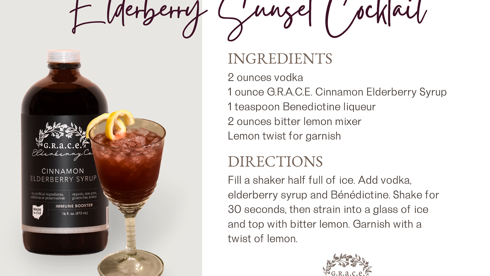 Image of Elderberry Sunset Cocktail