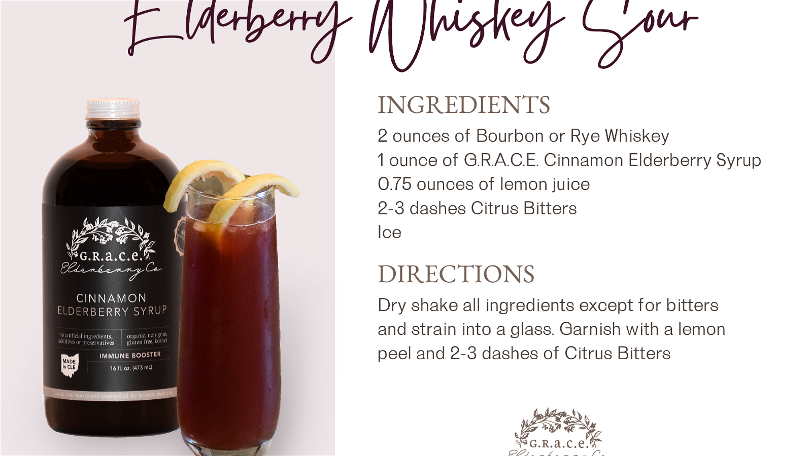 Image of Elderberry Whiskey Sour
