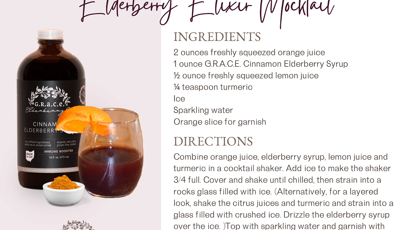 Image of Elderberry Elixir Mocktail