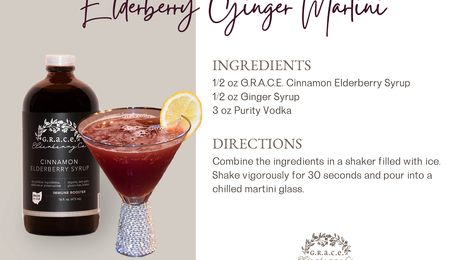 Image of Elderberry Ginger Martini