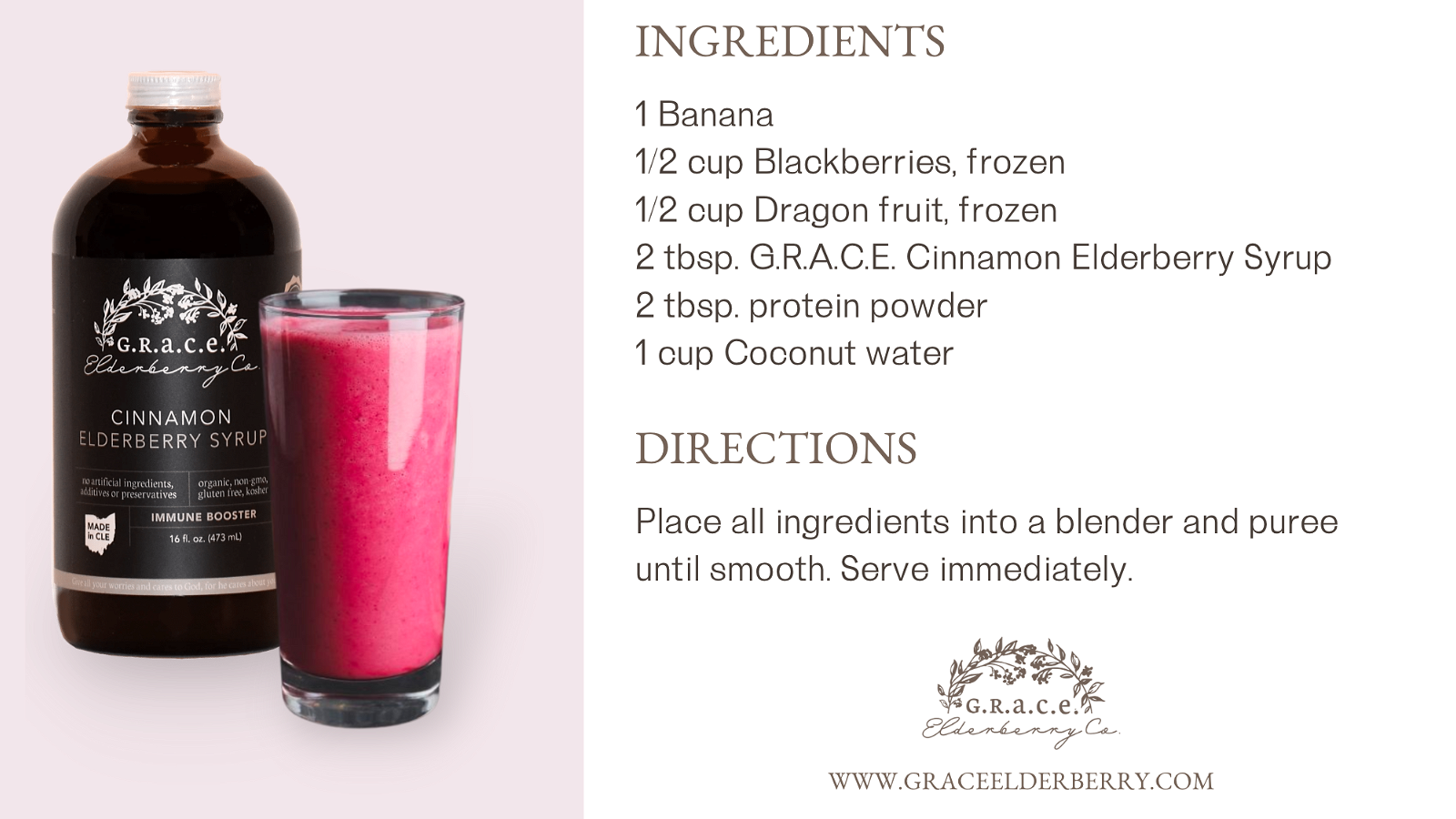Image of Elderberry, Blackberry, and Dragon fruit Smoothie