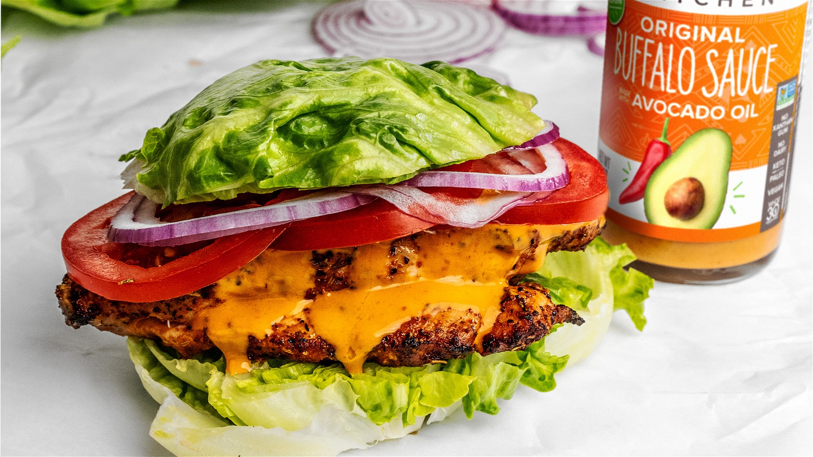 Image of Grilled Buffalo Chicken Lettuce Wrap