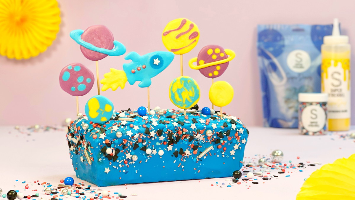 Weltall Kastenkuchen