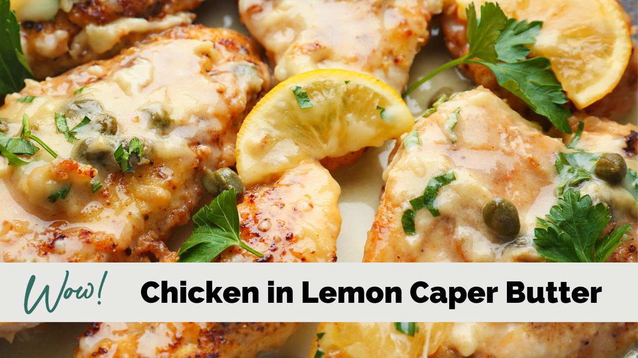 Image of Chicken with Lemon Caper Butter Sauce (Instant Pot Lean and Green Recipe)