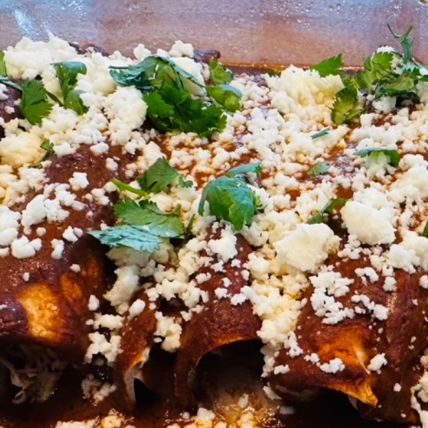 Image of Chicken Enchiladas with Vindaloo Mole